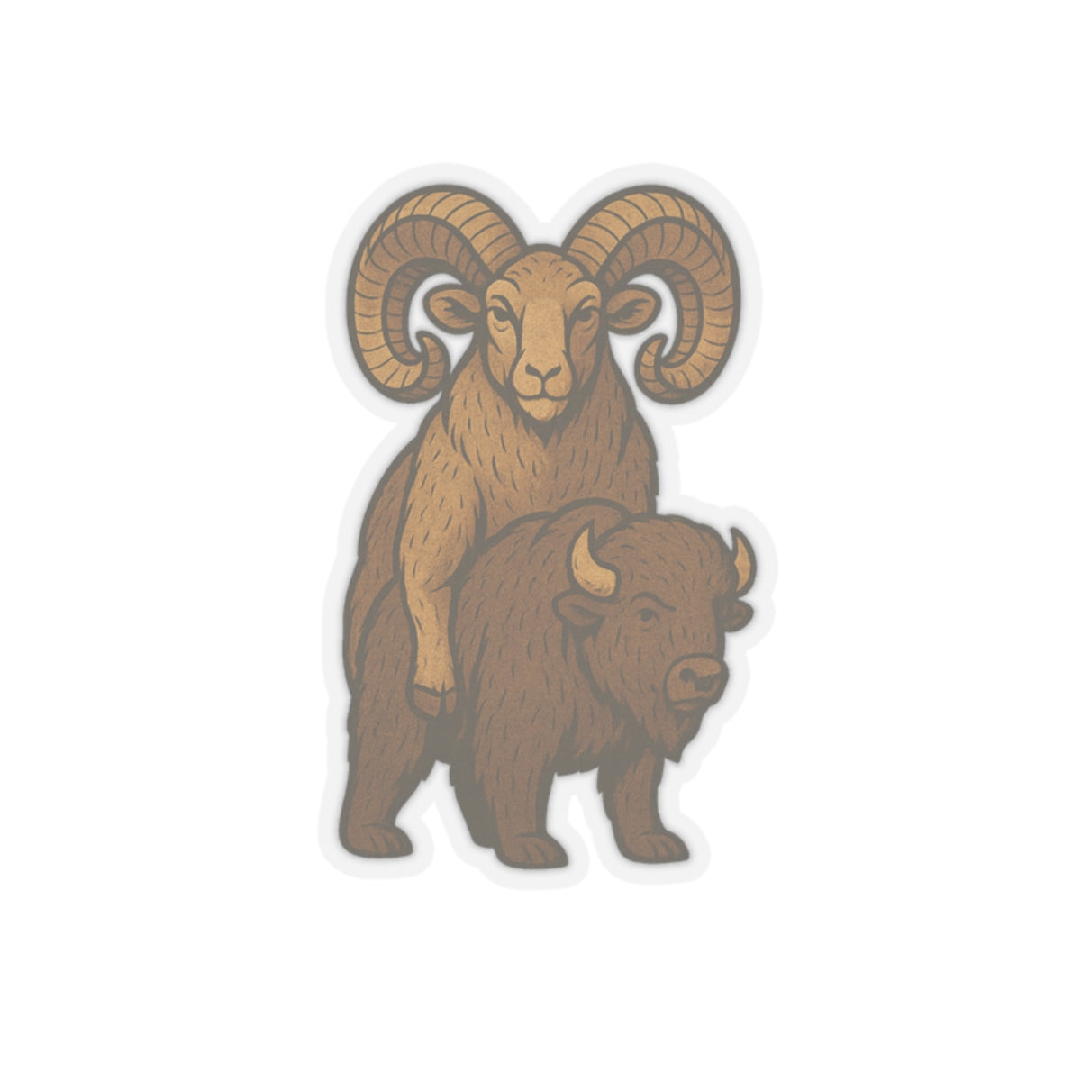 Ram & Buffalo Sticker